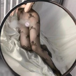 Skull Fishnet Stockings 11 Skull Fishnet Stockings -Clothing Discount Store skull fishnet stockings fish nets fishnets halloween socks nylon tights ddlg playground 330