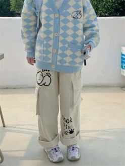 Sleepy Puppy Corduroy Cargo Pants -Clothing Discount Store sleepy puppy corduroy cargo pants cargo cords corduroy kawaii 588