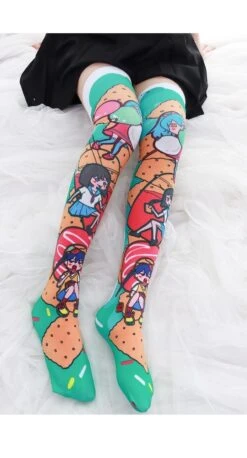 Snacky Babe Stockings -Clothing Discount Store snacky babe stockings cartoon colorful kawaii sock sockies socks ddlg playground 465