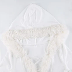 Snow Goddess Dress -Clothing Discount Store snow goddess dress dress dresses furry fuzzy fuzzy dress kawaii babe 323