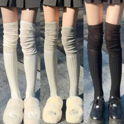 Slouchy Thigh High Socks -Clothing Discount Store soft slouchy thigh high socks stockings 387