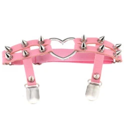 Spiked Heart Garter Belt -Clothing Discount Store spiked heart garter belt belts garter belt heart alternative fashion 925