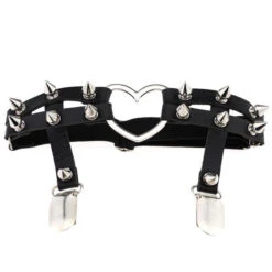 Spiked Heart Garter Belt -Clothing Discount Store spiked heart garter belt belts garter belt heart alternative fashion 944