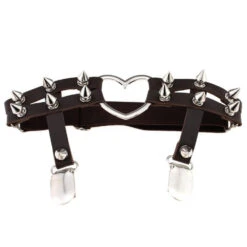 Spiked Heart Garter Belt -Clothing Discount Store spiked heart garter belt belts garter belt heart alternative fashion 960