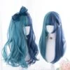 Split Blue Cosplay Wig 1 Split Blue Cosplay Wig -Clothing Discount Store split blue lolita wig cosplay cosplayer curly hair kanekalon wigs ddlg playground 589