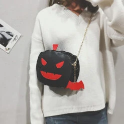 Spoopy Pumpkin Bag -Clothing Discount Store spoopy pumpkin bag jack o lantern purse halloween 617