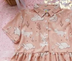 Spring Bunny School Girl Dress -Clothing Discount Store spring bunny school girl dress baby bun bunnies rabbit dresses flower ddlg playground 354