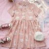 Spring Bunny School Girl Dress -Clothing Discount Store spring bunny school girl dress pink baby bun bunnies rabbit dresses flower ddlg playground 861