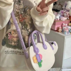 Spring Tulip Handbag -Clothing Discount Store spring tulip handbag bags fae faecore fairycore handbag bag kawaii babe 866
