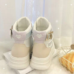 Star Crown Pastel Hi-Tops 32 Star Crown Pastel Hi-Tops -Clothing Discount Store star crown pastel hi tops booties boots faecore fairy kei fairycore shoes kawaii babe 289