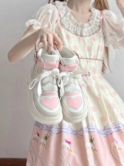 Star Crown Pastel Hi-Tops 26 Star Crown Pastel Hi-Tops -Clothing Discount Store star crown pastel hi tops booties boots faecore fairy kei fairycore shoes kawaii babe 749