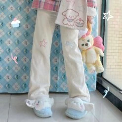 Star Girl Pants -Clothing Discount Store star girl pants thin fabric s fairy kei jogging kawaii babe 862