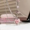 Starry Love Crystal Dangle Necklace 2 Starry Love Crystal Dangle Necklace -Clothing Discount Store starry love crystal jeweled dangle chain necklace 729
