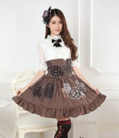 Steampunk Gear Skirt 19 Steampunk Gear Skirt -Clothing Discount Store steampunk gear skirt brown black skirt clocks egl egl community skirts kawaii babe 986