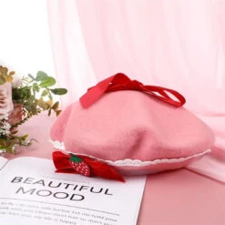 Strawbaby Beret -Clothing Discount Store strawbaby beret beret berets hat hats hat kawaii babe 661