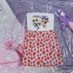 Strawbaby Skirt -Clothing Discount Store strawbaby skirt pencil skirts strawberries strawberry ddlg playground 791