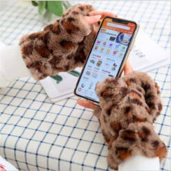 Strawbunny Plush Mittens -Clothing Discount Store strawberry bunny plush soft mittens gloves kawaii 771
