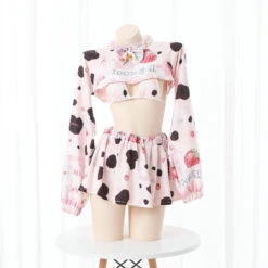 Strawberry Cow Cosplay 12 Strawberry Cow Cosplay -Clothing Discount Store strawberry cow cosplay brown pink calf cosplaying costumes costume lingerie ddlg playground 391