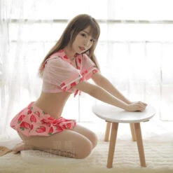 Strawberry Fields Lingerie -Clothing Discount Store strawberry fields lingerie cosplay costume lingerie lingerie set mesh kawaii babe 933