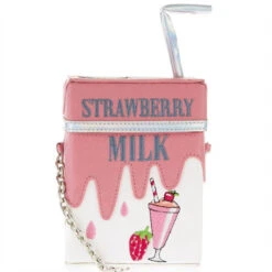 Strawberry Milk Handbag -Clothing Discount Store strawberry milk handbag 2 dimensional purse 2d 3d box box purse purse kawaii babe 125