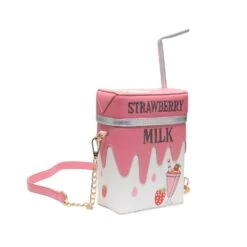 Strawberry Milk Handbag -Clothing Discount Store strawberry milk handbag 2 dimensional purse 2d 3d box box purse purse kawaii babe 997