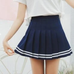 Striped Tennis Skirt 19 Striped Tennis Skirt -Clothing Discount Store striped tennis skirt blue l lolita school girl girls short ddlg playground 264