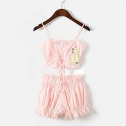 Summer Princess Jammies -Clothing Discount Store summer princess jammies bloomer bloomers booty shorts complete set crop pajamas kawaii babe 183