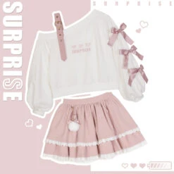 Surprise Me Pastel Goth Set -Clothing Discount Store surprise me pastel goth set white s clothing kawaii babe 739