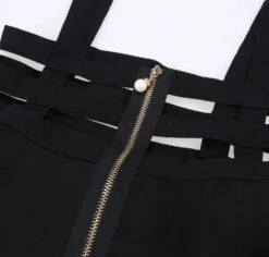 Suspender Cut-Out Dress 22 Suspender Cut-Out Dress -Clothing Discount Store suspender cut out dress black black goth goth style gothic kawaii babe 510