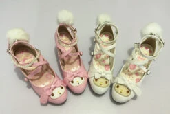 Sweet Bunny Shoes -Clothing Discount Store sweet bunny shoes anime bunnies ankle straps bunny ears egl kawaii babe 151