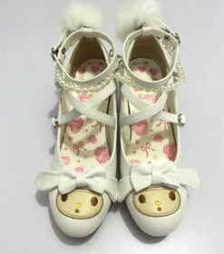 Sweet Bunny Shoes -Clothing Discount Store sweet bunny shoes anime bunnies ankle straps bunny ears egl kawaii babe 772