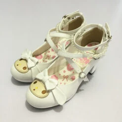 Sweet Bunny Shoes -Clothing Discount Store sweet bunny shoes white 4 5 anime bunnies ankle straps bunny ears egl kawaii babe 920