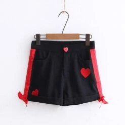 Sweet Heart Shorts 13 Sweet Heart Shorts -Clothing Discount Store sweet heart shorts black s booty embroidered embroidery lolita pink ddlg playground 596