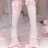 Sweet Satin Ribbon Lace Knee Socks 2 Sweet Satin Ribbon Lace Knee Socks -Clothing Discount Store sweet satin ribbon lace knee socks hosiery bows hosiery kawaii 129