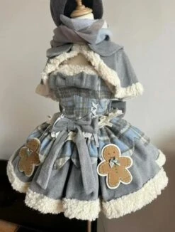 Tartan Gingerbread Dress -Clothing Discount Store tartan gingerbread jsk lolita christmas dress 161