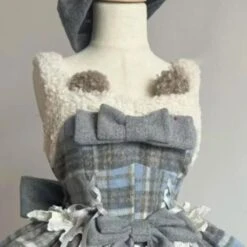 Tartan Gingerbread Dress -Clothing Discount Store tartan gingerbread jsk lolita christmas dress 224
