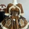 Tartan Gingerbread Dress 2 Tartan Gingerbread Dress -Clothing Discount Store tartan gingerbread jsk lolita christmas dress 283