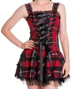 Tartan Pinup Dress -Clothing Discount Store tartan pinup dress dresses goth gothic occult ddlg playground 120