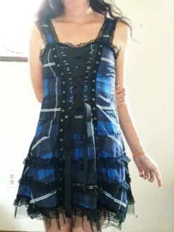 Tartan Pinup Dress -Clothing Discount Store tartan pinup dress dresses goth gothic occult ddlg playground 219