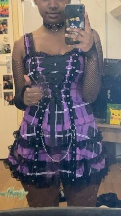 Tartan Pinup Dress -Clothing Discount Store tartan pinup dress dresses goth gothic occult ddlg playground 228