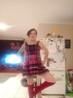 Tartan Pinup Dress -Clothing Discount Store tartan pinup dress dresses goth gothic occult ddlg playground 343