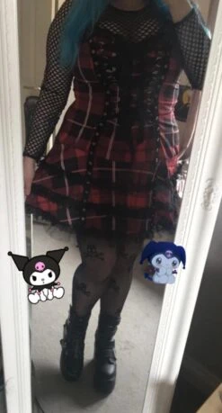 Tartan Pinup Dress -Clothing Discount Store tartan pinup dress dresses goth gothic occult ddlg playground 347