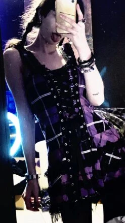 Tartan Pinup Dress -Clothing Discount Store tartan pinup dress dresses goth gothic occult ddlg playground 794