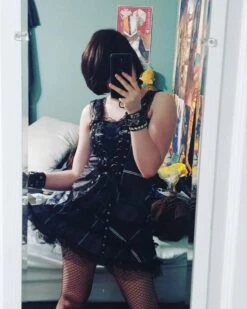 Tartan Pinup Dress -Clothing Discount Store tartan pinup dress dresses goth gothic occult ddlg playground 835