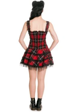 Tartan Pinup Dress -Clothing Discount Store tartan pinup dress dresses goth gothic occult ddlg playground 904