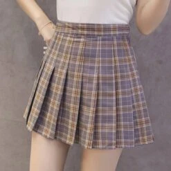 Tartan Plaid School Girl Skirt -Clothing Discount Store tartan plaid school girl skirt gray xs miniskirt pleated pleating pleats ddlg playground 187