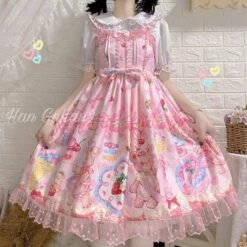 Teddy Bear Bakery Dress -Clothing Discount Store teddy bear bakery lolita dress baked goods cupcakes ddlg playground 189