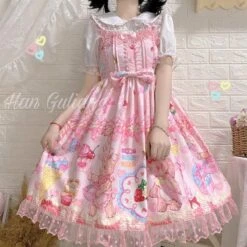 Teddy Bear Bakery Dress -Clothing Discount Store teddy bear bakery lolita dress baked goods cupcakes ddlg playground 358