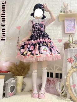 Teddy Bear Bakery Dress -Clothing Discount Store teddy bear bakery lolita dress baked goods cupcakes ddlg playground 537