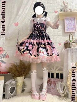 Teddy Bear Bakery Dress -Clothing Discount Store teddy bear bakery lolita dress baked goods cupcakes ddlg playground 771